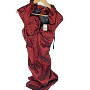 DJ Jaz Womans Sleeveless Gown Dress Size 14 Maroon